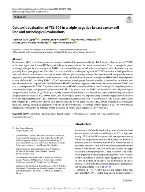 Cytotoxic evaluation of YSL